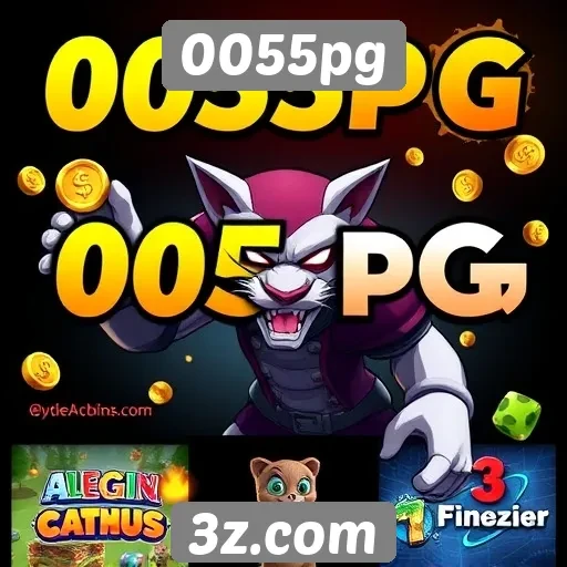 Variedade de jogos disponíveis na plataforma 0055pg